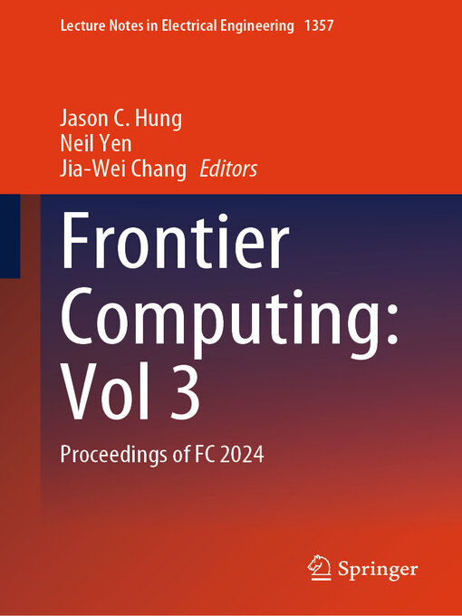 Title details for Frontier Computing by Jason C. Hung - Available